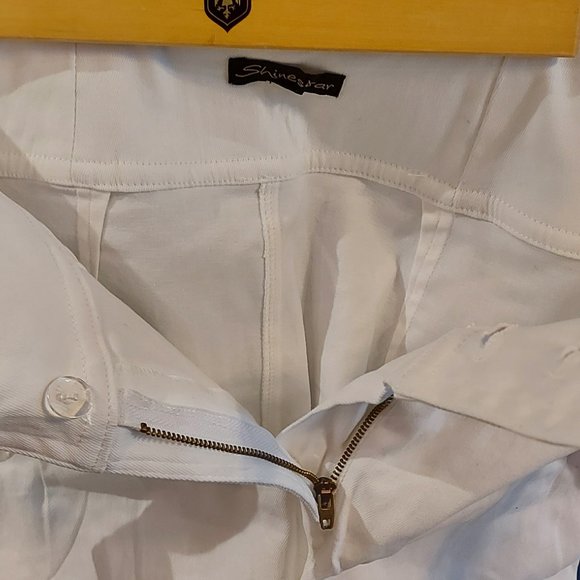 White Shinestar Mini Skirt Small - Picture 3 of 10